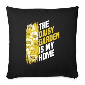 Hobby Gardener Garden Gardener Daisy - Sofa pillowcase 17,3'' x 17,3'' (45 x 45 cm) - black - Front