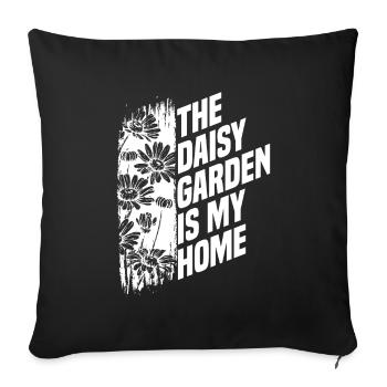 Hobby Gardener Garden Gardener Daisy - Sofa pillowcase 17,3'' x 17,3'' (45 x 45 cm) - black - Front