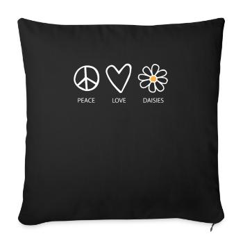 Hobby Gardener Garden Gardener Daisy - Sofa pillowcase 17,3'' x 17,3'' (45 x 45 cm) - black - Front