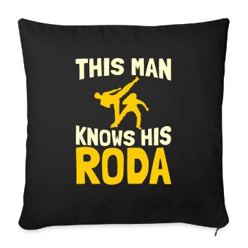 Capoeira Kamfsport Brésil Danse Martiale - Housse de coussin décorative 45 x 45 cm - noir - Devant