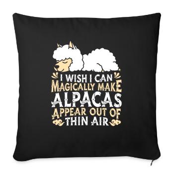 Alpaga - Housse de coussin décorative 45 x 45 cm - noir - Devant