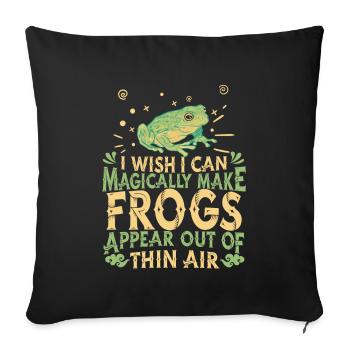 Frog Frogs Amphibian - Sofa pillowcase 17,3'' x 17,3'' (45 x 45 cm) - black - Front