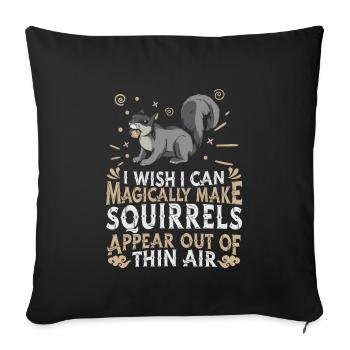 Squirrel - Sofa pillowcase 17,3'' x 17,3'' (45 x 45 cm) - black - Front