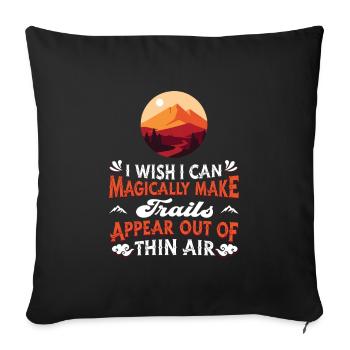 Hiking Trekking Hikers - Sofa pillowcase 17,3'' x 17,3'' (45 x 45 cm) - black - Front