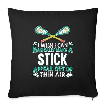 Lacrosse - Sofa pillowcase 17,3'' x 17,3'' (45 x 45 cm) - black - Front
