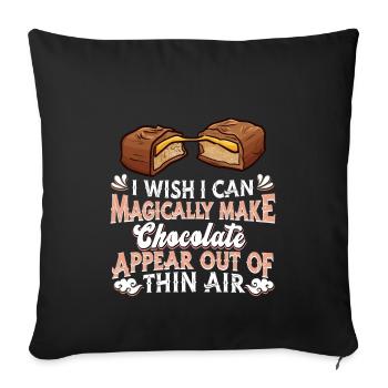 Chocolate Chocolate Chocolate - Sofa pillowcase 17,3'' x 17,3'' (45 x 45 cm) - black - Front