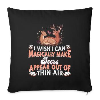 Deer - Sofa pillowcase 17,3'' x 17,3'' (45 x 45 cm) - black - Front