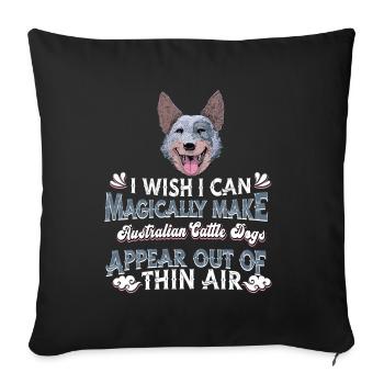 Chien de bœuf australien - Housse de coussin décorative 45 x 45 cm - noir - Devant