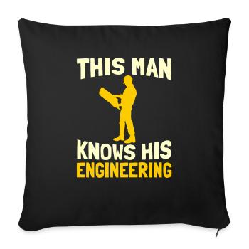 Engineer Master Technician Diploma - Sofa pillowcase 17,3'' x 17,3'' (45 x 45 cm) - black - Front