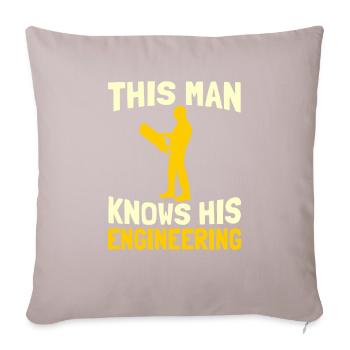Engineer Master Technician Diploma - Sofa pillowcase 17,3'' x 17,3'' (45 x 45 cm) - light taupe - Front
