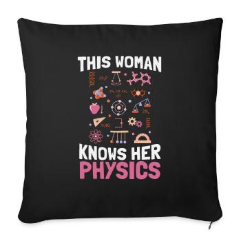 Physicien physicien - Housse de coussin décorative 45 x 45 cm - noir - Devant