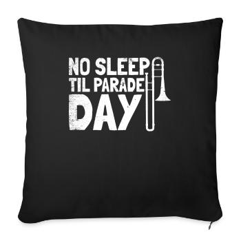 Trombone - Sofa pillowcase 17,3'' x 17,3'' (45 x 45 cm) - black - Front