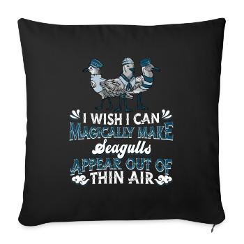 Seagull Seagull - Sofa pillowcase 17,3'' x 17,3'' (45 x 45 cm) - black - Front