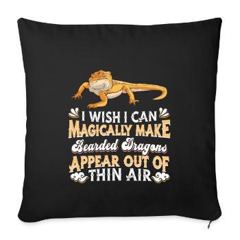 Bearded Dragon Lizard Reptile Gecko Lizard - Sofa pillowcase 17,3'' x 17,3'' (45 x 45 cm) - black - Front
