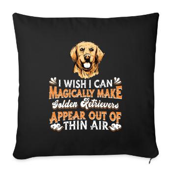 Golden Retriever - Sofa pillowcase 17,3'' x 17,3'' (45 x 45 cm) - black - Front