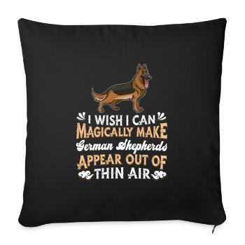 Deutscher Schäferhund German Shepherd - Sofakissenbezug 45 x 45 cm - Schwarz - Vorne