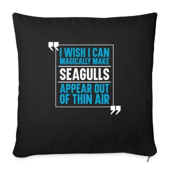 Seagull Seagull - Sofa pillowcase 17,3'' x 17,3'' (45 x 45 cm) - black - Front