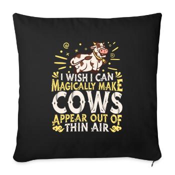 Vaches d’élevage Vaches - Housse de coussin décorative 45 x 45 cm - noir - Devant