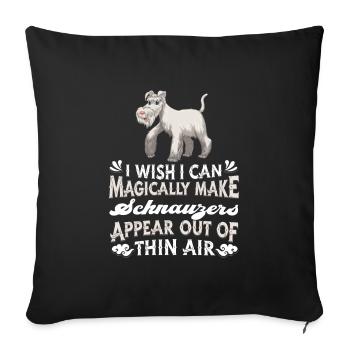 Chien Schnauzer - Housse de coussin décorative 45 x 45 cm - noir - Devant