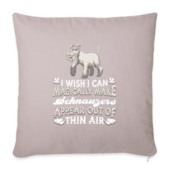 Schnauzer Dog - Sofa pillowcase 17,3'' x 17,3'' (45 x 45 cm) - light taupe - Front