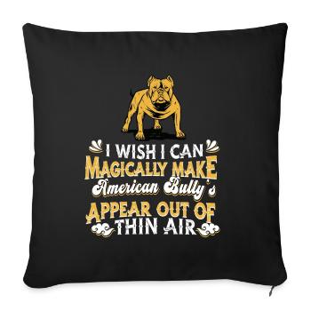 American Bully Hund - Sofakissenbezug 45 x 45 cm - Schwarz - Vorne