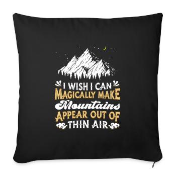 Climbing Mountaineering Climbers - Sofa pillowcase 17,3'' x 17,3'' (45 x 45 cm) - black - Front