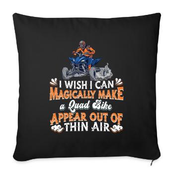 Quad Atv Motorsport - Housse de coussin décorative 45 x 45 cm - noir - Devant