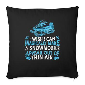 Snowmobile - Sofa pillowcase 17,3'' x 17,3'' (45 x 45 cm) - black - Front