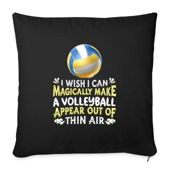 Volleyball Beach Volleyball - Sofa pillowcase 17,3'' x 17,3'' (45 x 45 cm) - black - Front