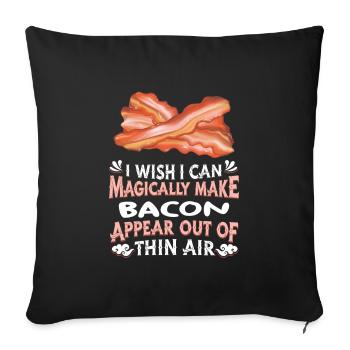 Bacon Bacon Breakfast - Sofa pillowcase 17,3'' x 17,3'' (45 x 45 cm) - black - Front