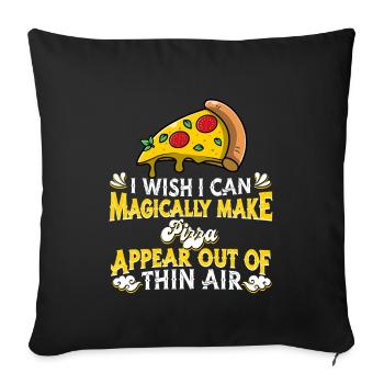 Pizza - Housse de coussin décorative 45 x 45 cm - noir - Devant