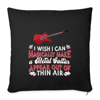 Metal Gitarre Hardcore Rock E-Gitarre Gitarrist - Sofakissenbezug 45 x 45 cm - Schwarz - Vorne