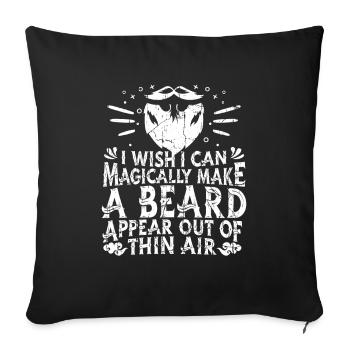 BeardEd Beard Wearer Hipster Barber Man - Sofa pillowcase 17,3'' x 17,3'' (45 x 45 cm) - black - Front