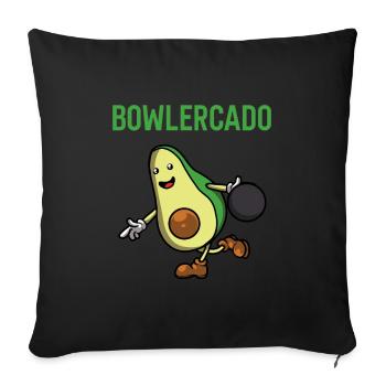 Bowling - Sofa pillowcase 17,3'' x 17,3'' (45 x 45 cm) - black - Front