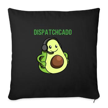Emergency dispatcher 112 Ambulance Fire Brigade - Sofa pillowcase 17,3'' x 17,3'' (45 x 45 cm) - black - Front