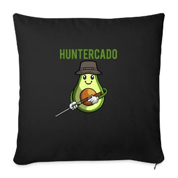 Hunter Hunting Hunting - Sofa pillowcase 17,3'' x 17,3'' (45 x 45 cm) - black - Front