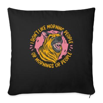 Deutscher Schäferhund German Shepherd - Sofakissenbezug 45 x 45 cm - Schwarz - Vorne