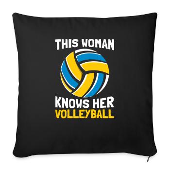 Volleyball Beach Volleyball - Sofa pillowcase 17,3'' x 17,3'' (45 x 45 cm) - black - Front