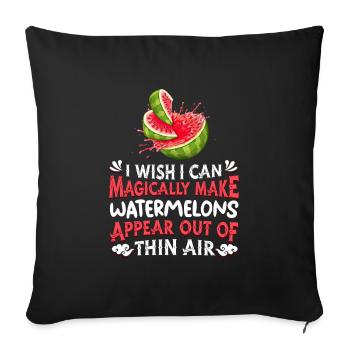 Watermelon - Sofa pillowcase 17,3'' x 17,3'' (45 x 45 cm) - black - Front