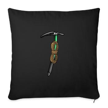 Ice climbing Mountaineering Climbing Mountaineers - Sofa pillowcase 17,3'' x 17,3'' (45 x 45 cm) - black - Front