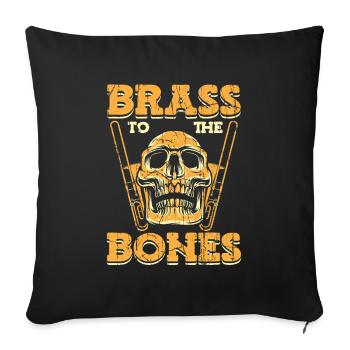 Trombone - Sofa pillowcase 17,3'' x 17,3'' (45 x 45 cm) - black - Front