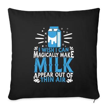 Milk Cow Dairy farmer - Sofa pillowcase 17,3'' x 17,3'' (45 x 45 cm) - black - Front