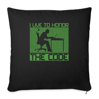 Programmierer Coder Software Entwickler - Sofakissenbezug 45 x 45 cm - Schwarz - Vorne