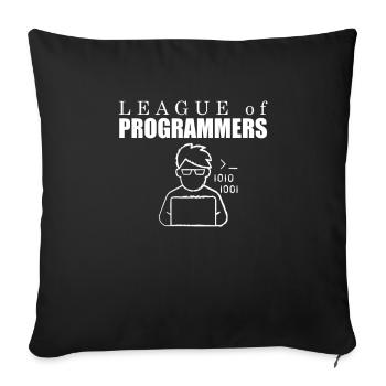 Programmer Coder Software Developer - Sofa pillowcase 17,3'' x 17,3'' (45 x 45 cm) - black - Front