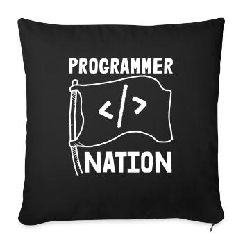 Programmierer Coder Software Entwickler - Sofakissenbezug 45 x 45 cm - Schwarz - Vorne