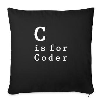 Programmeur Coder Développeur de logiciels - Housse de coussin décorative 45 x 45 cm - noir - Devant
