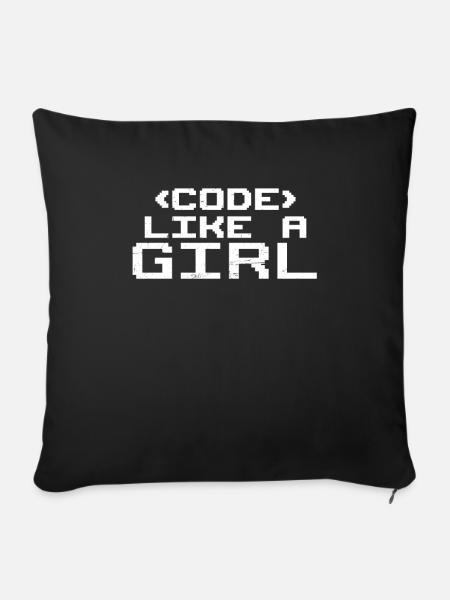 Programmierer Coder Software Entwickler - Sofakissenbezug 45 x 45 cm - Schwarz