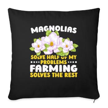 Farmer Farmer Agriculture - Sofa pillowcase 17,3'' x 17,3'' (45 x 45 cm) - black - Front