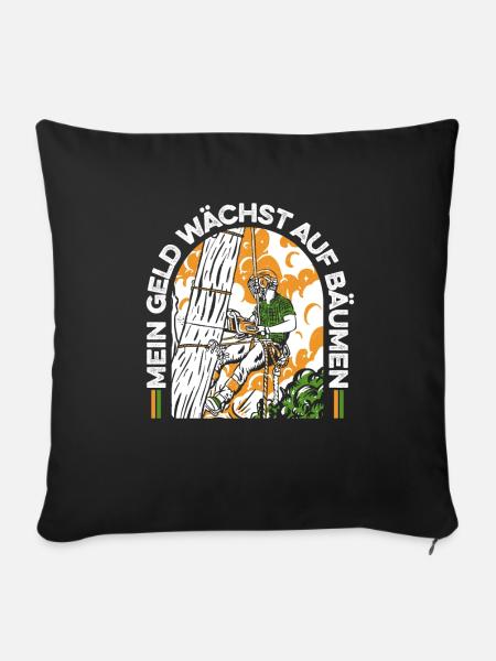 Baumklettern Baumpfleger Arborist Baumkletterer - Sofakissenbezug 45 x 45 cm - Schwarz