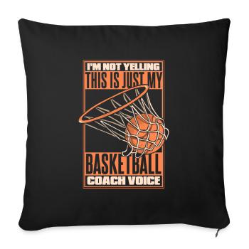 Basketballtrainer Entraîneur de basket-ball - Housse de coussin décorative 45 x 45 cm - noir - Devant
